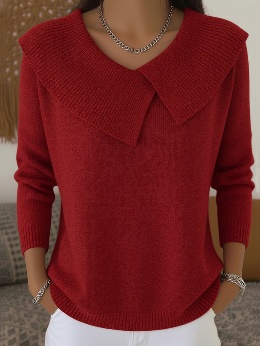 Sabrina | Damski sweter z kołnierzem