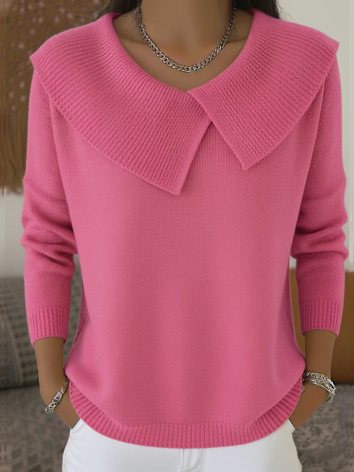 Sabrina | Damski sweter z kołnierzem