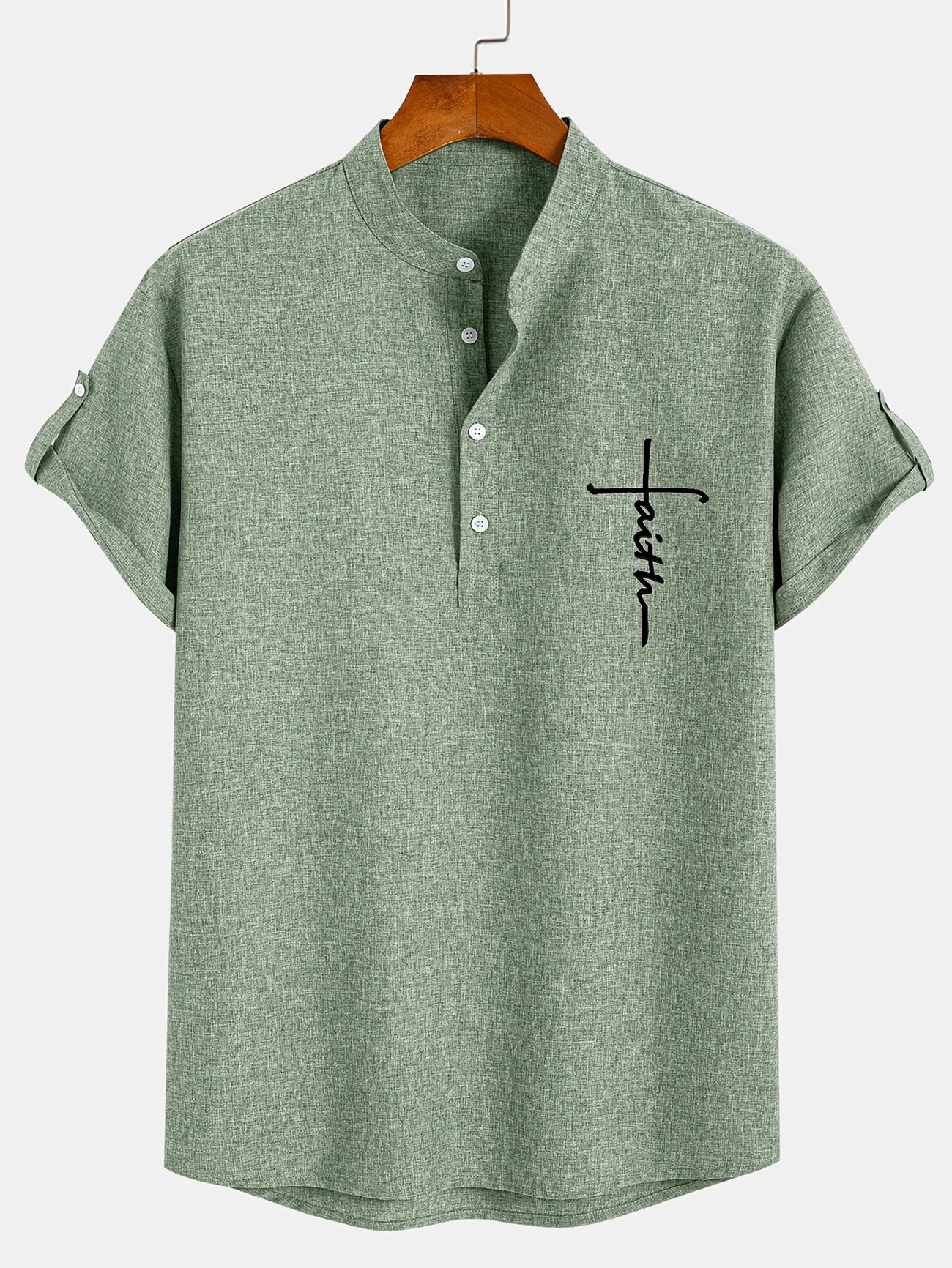 Piotr | Koszula z kołnierzem stójką